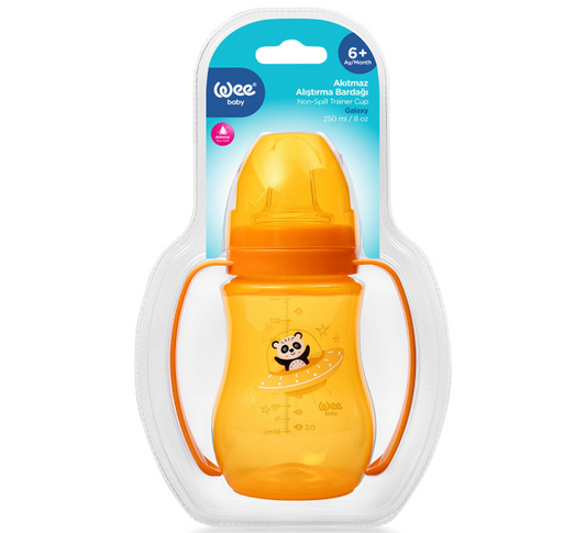 Wee Baby Galaxy Spill-Proof Training Cup 250ml +6 Months - 1 Pack Orange