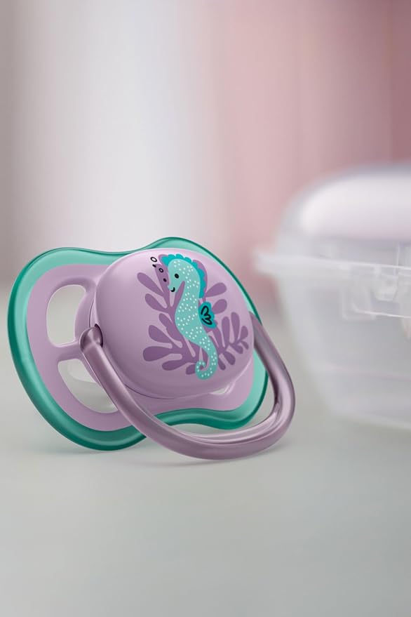 Philips Avent Ultra Air Pacifier For 6-18 Month Girls 2-Pieces