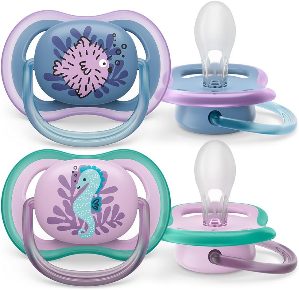 Philips Avent Ultra Air Pacifier For 6-18 Month Girls 2-Pieces