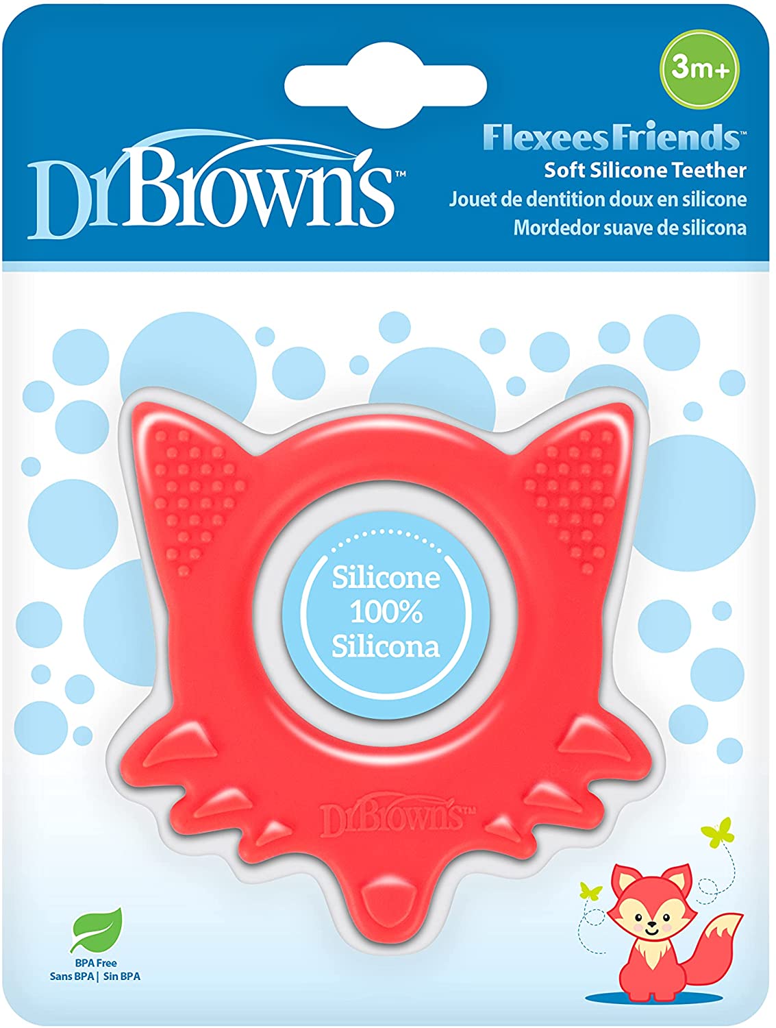 Dr.Brown's Flexees Friends Fox Teether - Red