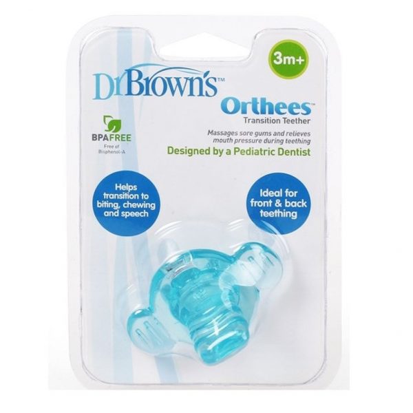 Dr Brown's Transition Teether "Orthees" - Blue