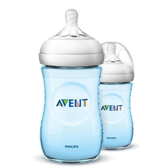 Philips Avent Natural Baby Bottle Blue, 260 ml - Set of 2