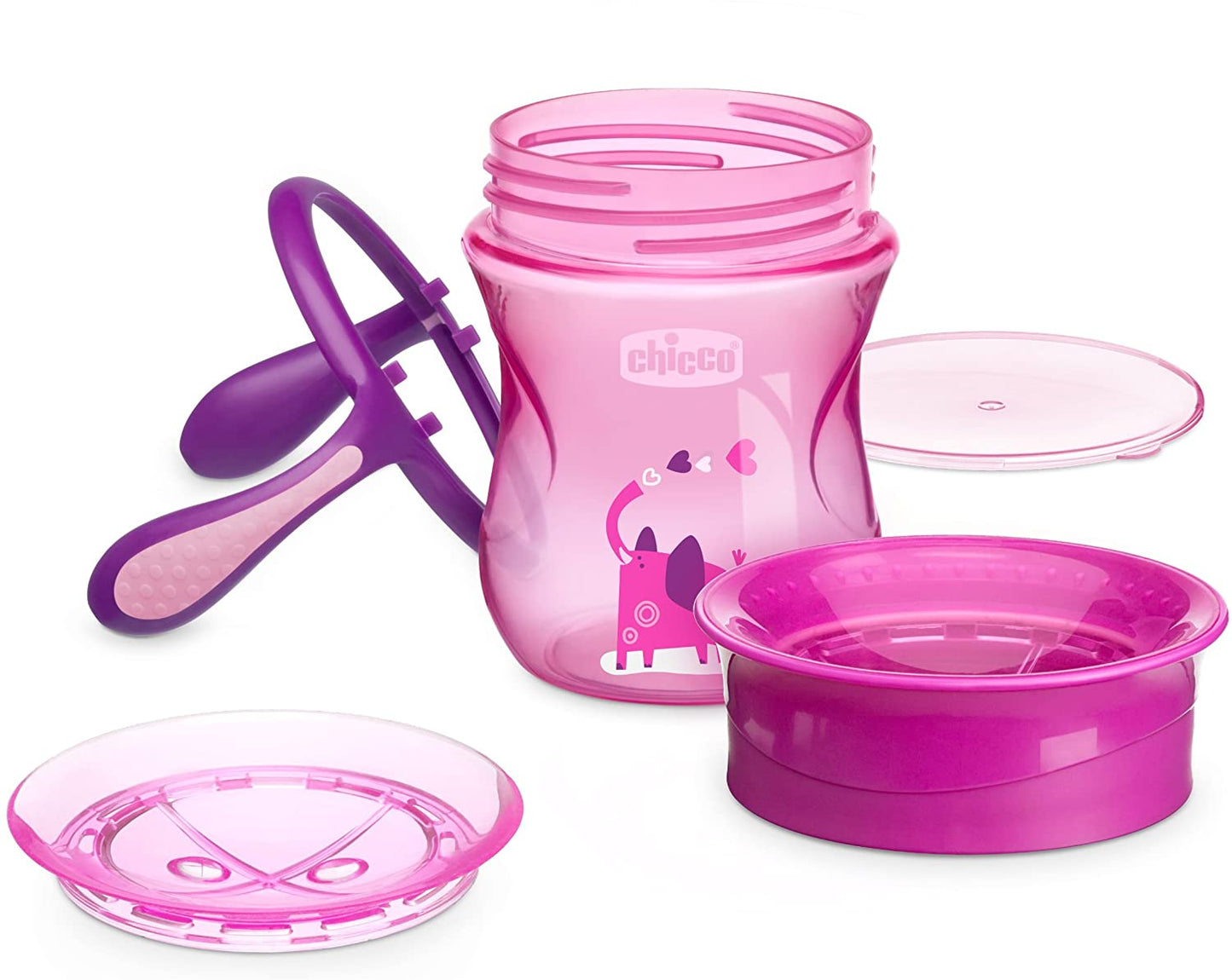 Chicco Perfect Cup 200ml 12 Months and + - Pink Elephant