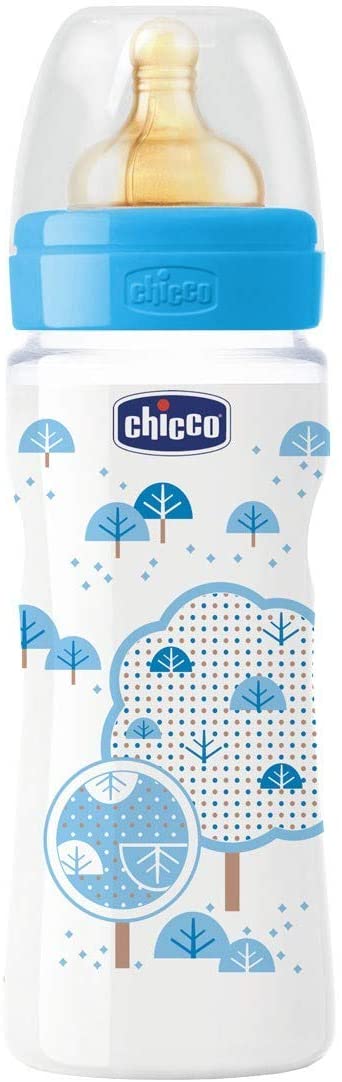 Chicco Well-Being Feeding Bottle 330ml blue