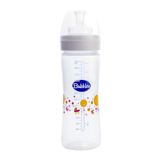 Bubbles Classic Baby Bottle, 270 ml - White
