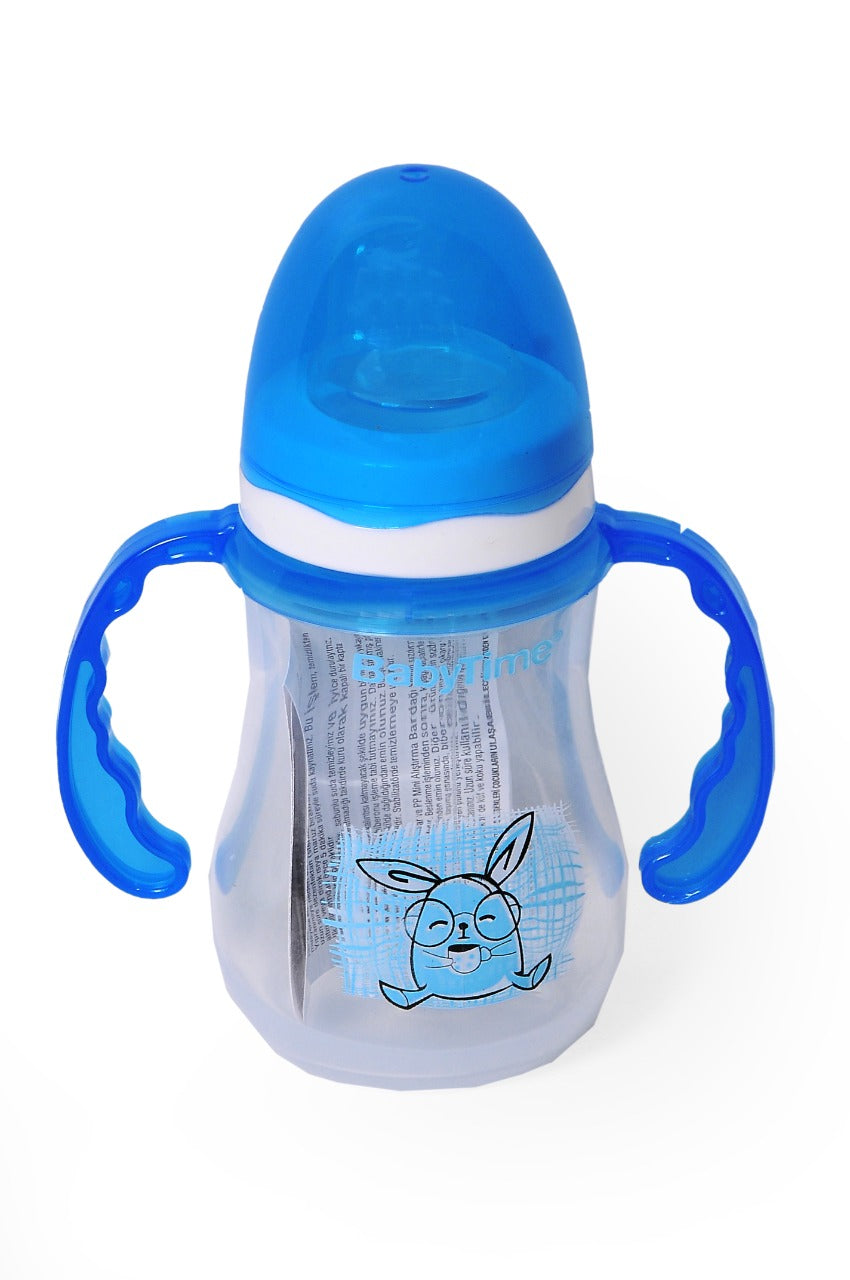 BabyTime Non-Drip Handled Cup (250 cc) blue