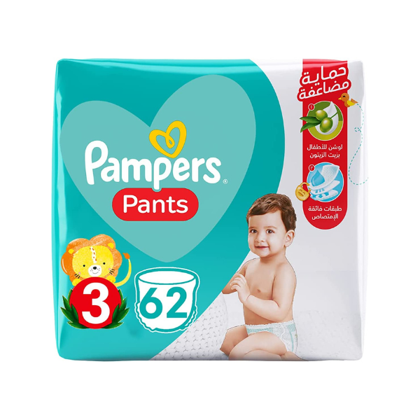 Pampers Pants Diapers Size 3, 6-11 Kg, 62 pants