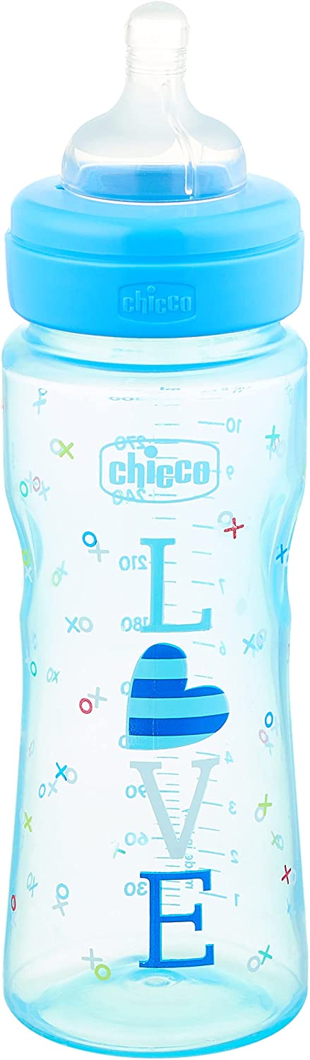 Chicco Well-Being Baby Bottle 330ml Blue