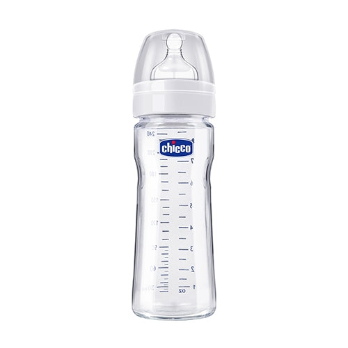 Chicco Well Being Glass Bottle – 240ml