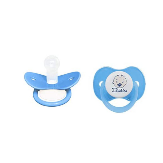 Bubbles Baby Pacifier Without Chain Blue