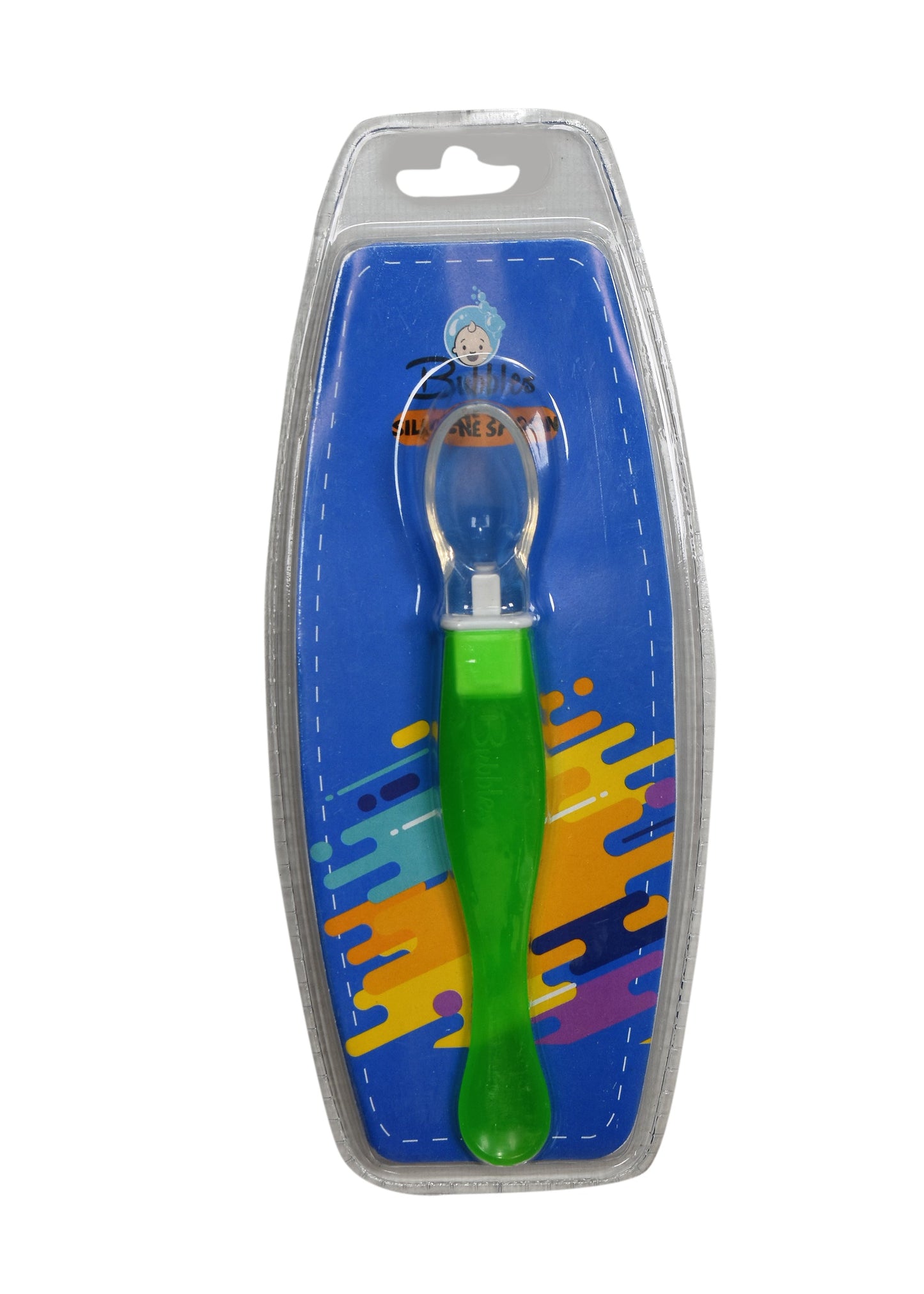 Bubbles Baby Silicone Spoon Green