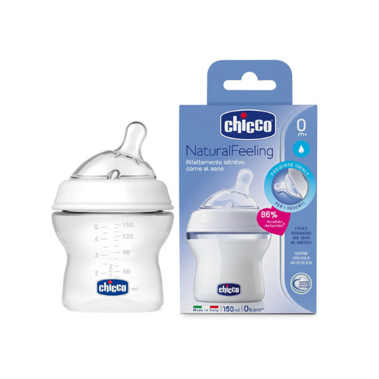 Chicco Feeding Bottle NaturalFeeling +0M 150ml White