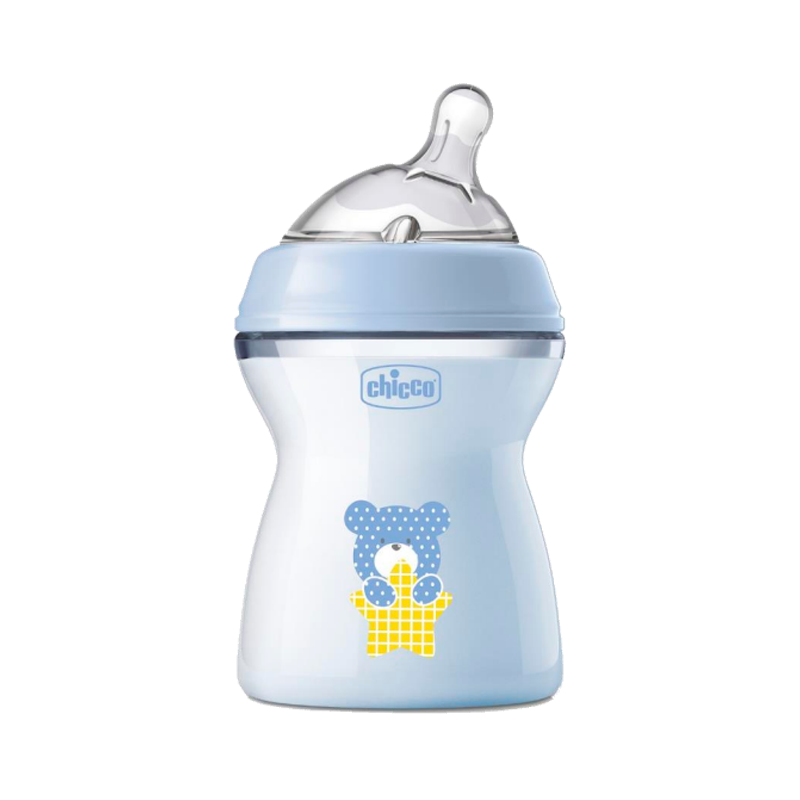 Chicco NaturalFeeling Bottle Medium Flow Blue 250ml +2m