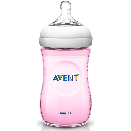 Avent Natural Feeding Bottle 260ml Pink