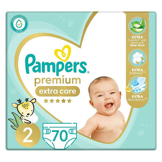 Pampers Premium Extra care size 2 Pack of 70 Diapers