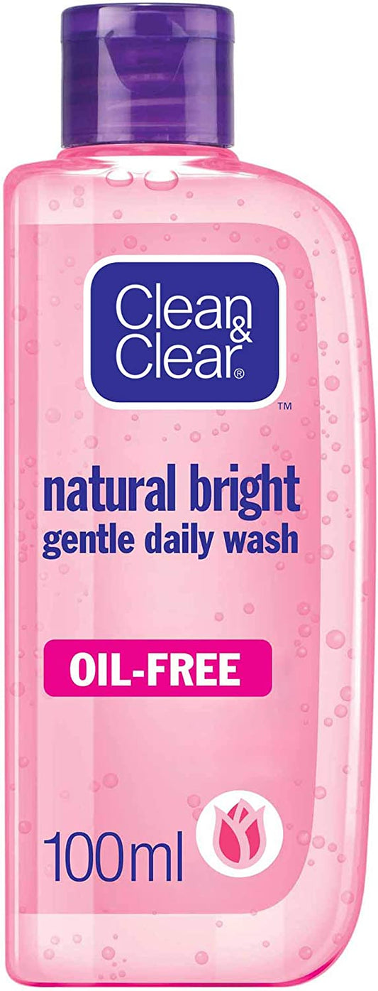 Clean & Clear Daily Facial Wash, Natural Bright, 100ml