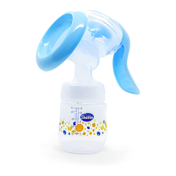 Bubbles Manual Breast Pump Light Blue