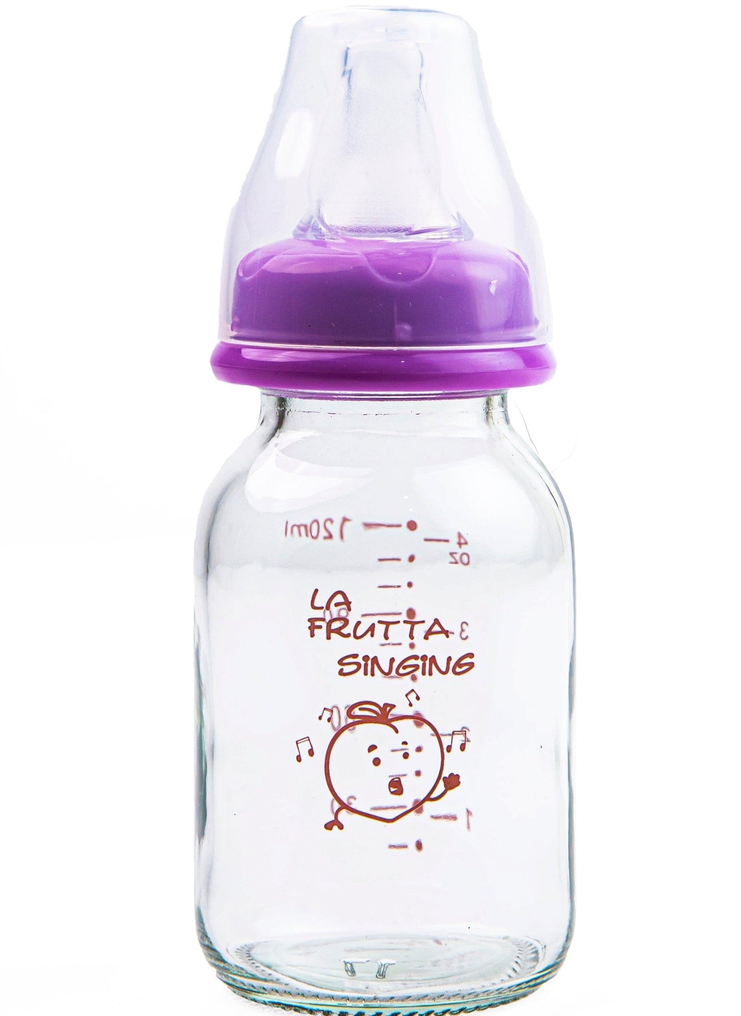 La Frutta Feeding Bottle 120ml Glass Purple
