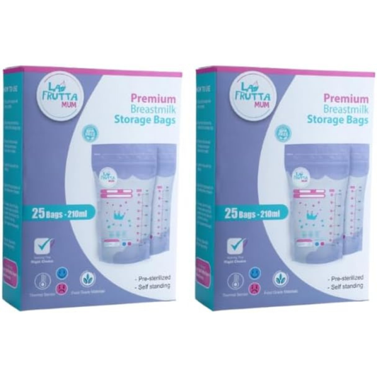La Frutta Mum Breast Milk Storage Bags 210ml – 25 Pcs (Pack of 2)