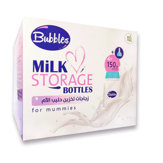 Bubbles Storage Bottles for Babies, 150 ml, BPA Free, Pack of 4