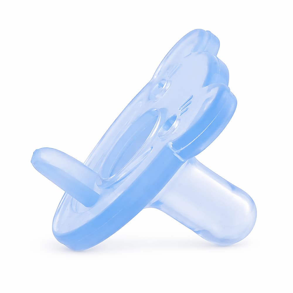 La Frutta Plus Teddy Nap Soothing Silicone Pacifier, 0+ Months – Blue