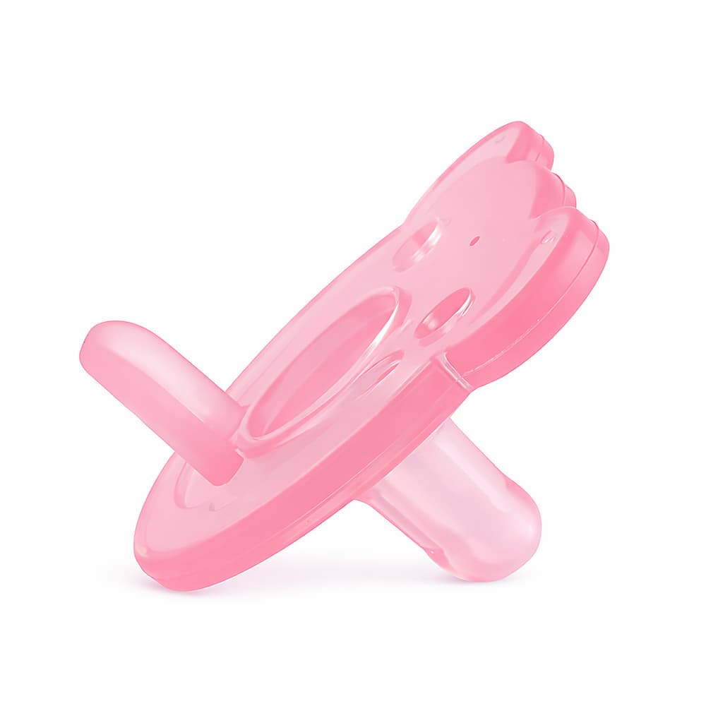 La Frutta Plus Teddy Nap Soothing Silicone Pacifier, 0+ Months – Pink