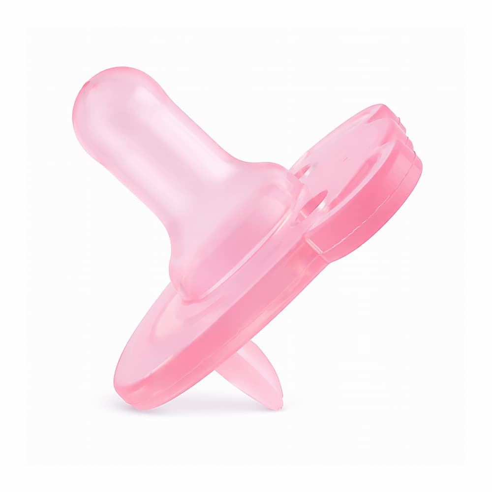 La Frutta Plus Teddy Nap Soothing Silicone Pacifier, 0+ Months – Pink