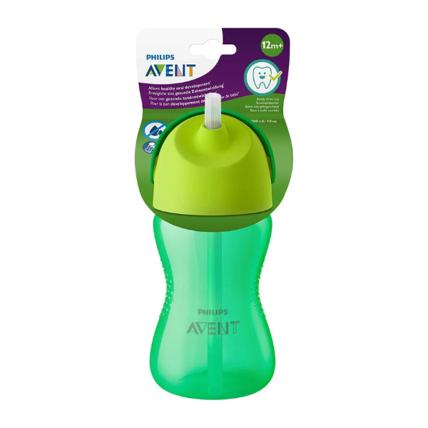 Avent cup with Straw 300 ML +12 Months green