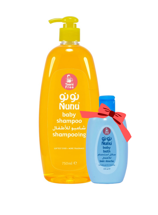 Nunu Shampoo 750ml+ Baby Bath 100ml