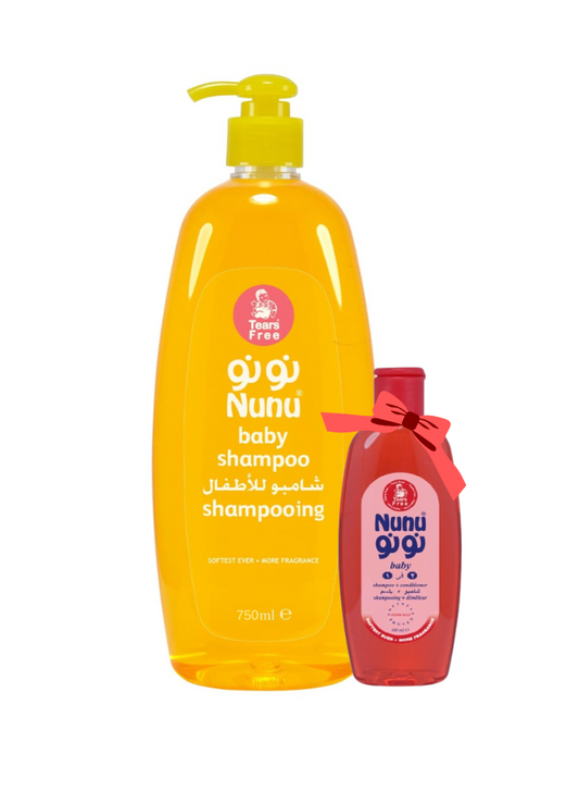Nunu Shampoo 750ml + Shampoo Plus 100ml Free