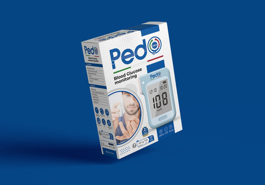 Pedo Blood Glucose Monitoring Device with 50 strips