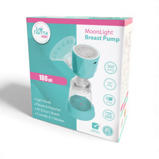 La frutta Mum MoonLight Electric Breast Pump – 180ml Capacity, 9 Levels & 3 Modes, 1000mAh Rechargeable Battery, Compact & Comfortable Design
