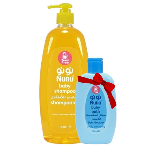 Nunu Shampoo 1 Liter + Baby Bath 200ml Free