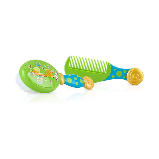 Nuby Baby Brush & Comb Green