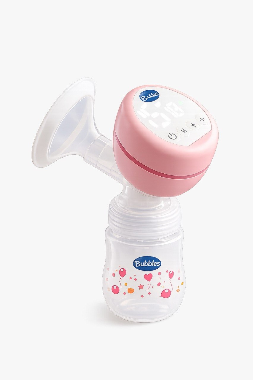 Bubbles electric Breast Pump, Wearable Breastfeeding Pump with 5 Modes, 15 Suction Levels, LED Display, USB Rechargeable, Memory Function, Quiet Operation, Automatic Massage Mode