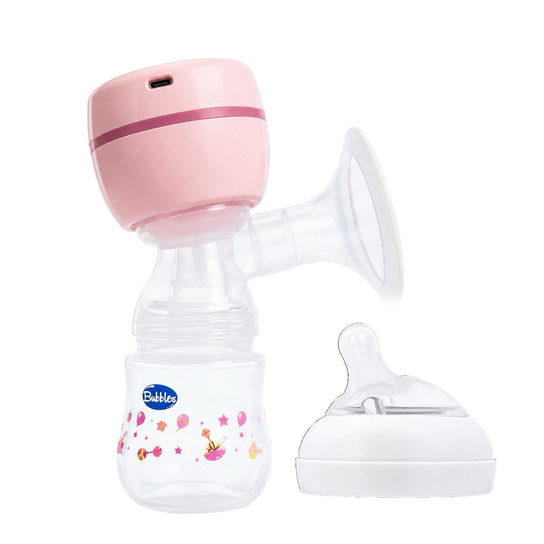 Bubbles electric Breast Pump, Wearable Breastfeeding Pump with 5 Modes, 15 Suction Levels, LED Display, USB Rechargeable, Memory Function, Quiet Operation, Automatic Massage Mode
